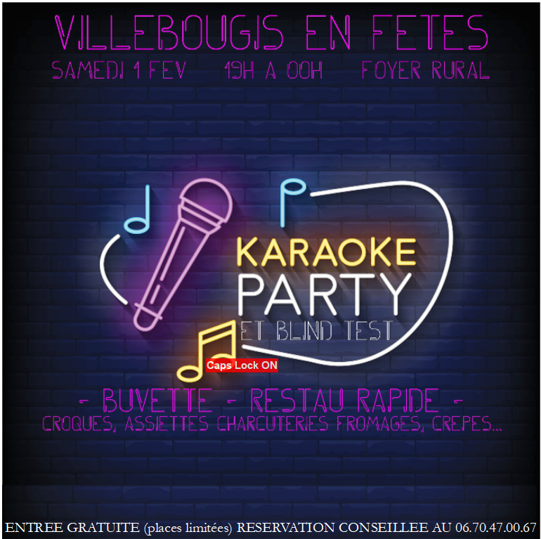 2025 Flyer karaoke villebougis en fete